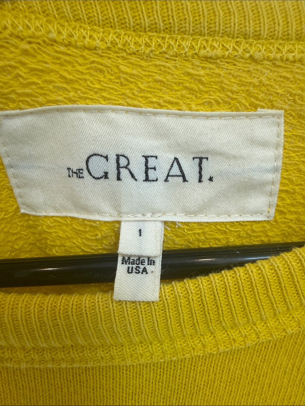 THE GREAT. Yellow Crewneck Sweatshirt - Picture 2 of 4